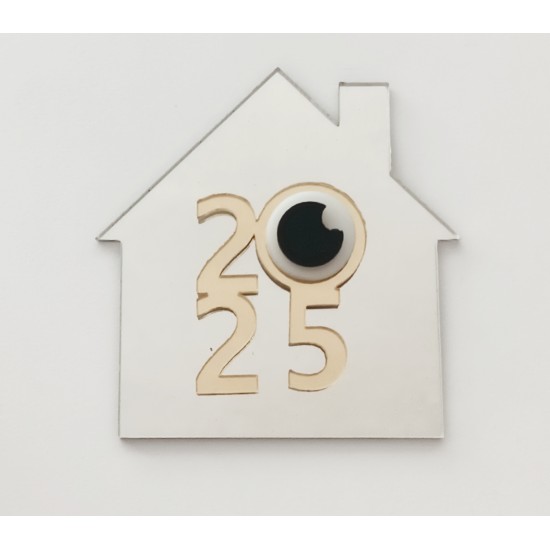 Plexiglass Γούρι Σπιτάκι 9cm 2025 #6 Plexiglass Γούρι Σπιτάκι 9cm 2025 #6