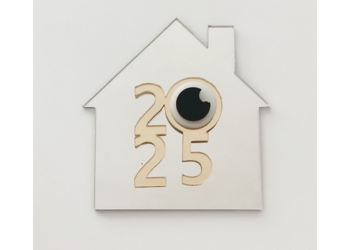 Plexiglass Γούρι Σπιτάκι 9cm 2026 #6 Plexiglass Γούρι Σπιτάκι 9cm 2026 #6