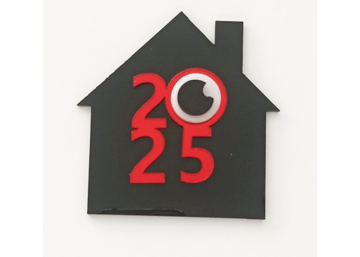 Plexiglass Γούρι Σπιτάκι 9cm 2026 #6 Plexiglass Γούρι Σπιτάκι 9cm 2026 #6