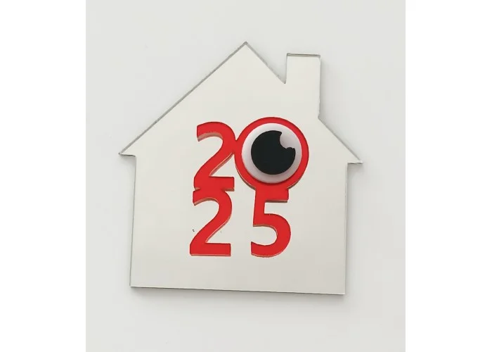Plexiglass Γούρι Σπιτάκι 9cm 2026 #6