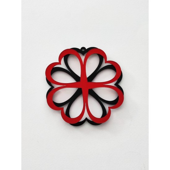 Plexiglass διακοσμητικό τριφύλλι 9cm #10 Plexiglass διακοσμητικό τριφύλλι 9cm #10
