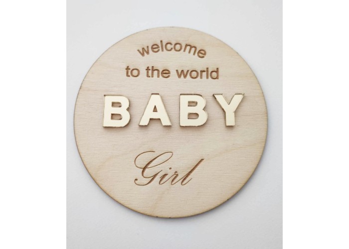 Διακοσμητικο κοπτικο ξύλο & plexiglass Baby , 14 cm Διακοσμητικο κοπτικο ξύλο & plexiglass Baby , 14 cm
