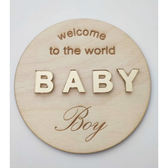 Διακοσμητικο κοπτικο ξύλο & plexiglass Baby , 14 cm Διακοσμητικο κοπτικο ξύλο & plexiglass Baby , 14 cm