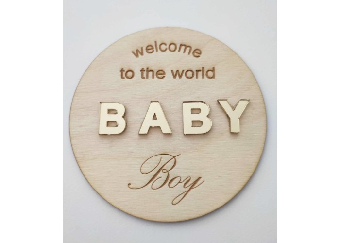 Διακοσμητικο κοπτικο ξύλο & plexiglass Baby , 14 cm Διακοσμητικο κοπτικο ξύλο & plexiglass Baby , 14 cm