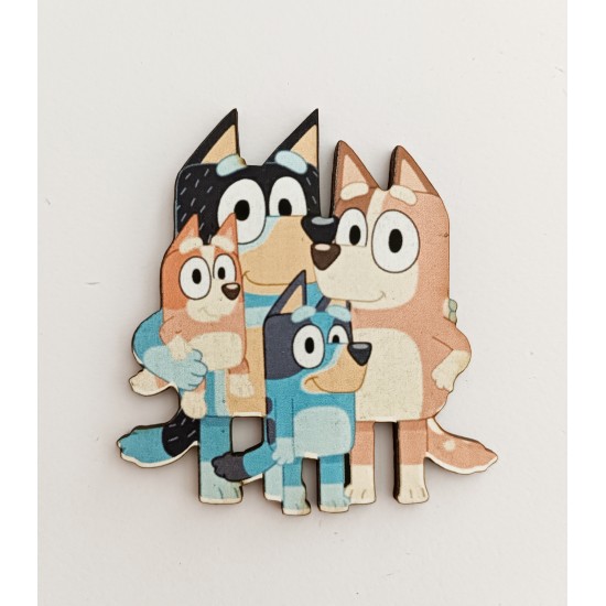 Ξύλινο διακοσμητικο Bluey family Ξύλινο διακοσμητικο Bluey family