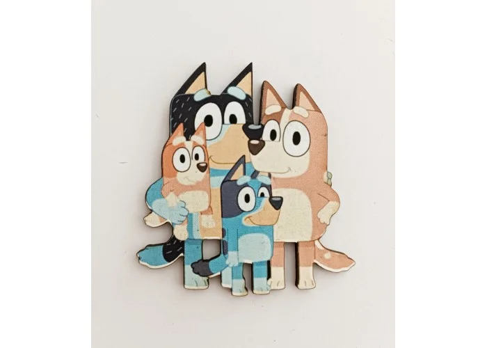 Ξύλινο διακοσμητικο Bluey family Ξύλινο διακοσμητικο Bluey family
