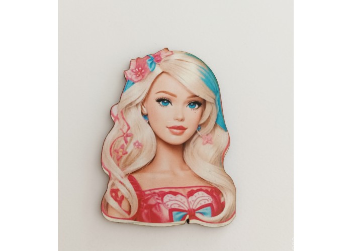 Ξύλινο διακοσμητικό με έγχρωμη εκτύπωση Barbie #7