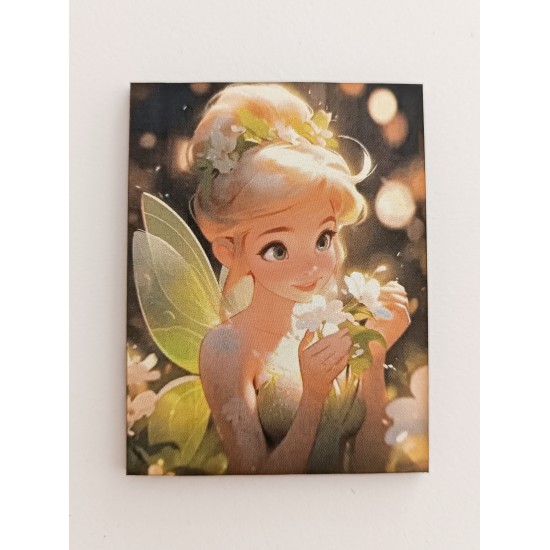 Ξύλινο διακοσμητικό με έγχρωμη εκτύπωση Tinkerbell Ξύλινο διακοσμητικό με έγχρωμη εκτύπωση Tinkerbell