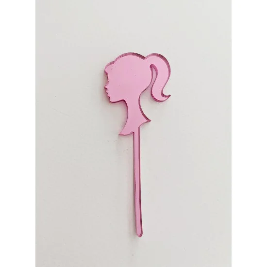 Plexiglass Βarbie μινι topper για cupcakes 