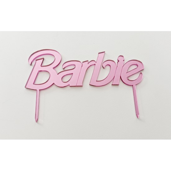 Plexiglass Βarbie μινι topper για cupcakes Plexiglass Βarbie μινι topper για cupcakes