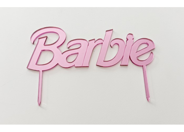 Plexiglass Βarbie μινι topper για cupcakes Plexiglass Βarbie μινι topper για cupcakes