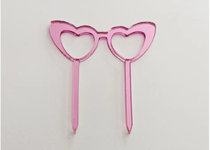 Plexiglass Βarbie μινι topper Glasses  για cupcakes 