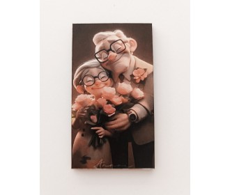 Ξύλινο διακοσμητικό παππούς και γιαγιά #5