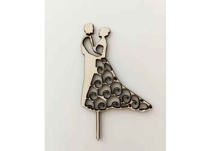 Cake topper για γαμήλια τούρτα Γαμπρός και Νύφη  ύψος 15εκ 