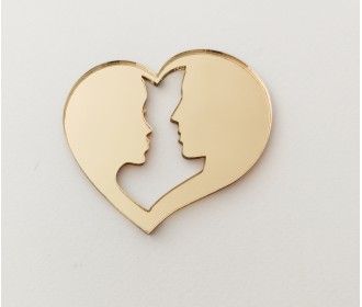 Plexiglass καρδιά με ζευγάρι  Plexiglass καρδιά με ζευγάρι