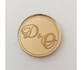 Plexiglass Διακοσμητικο για μπομπονιέρα γάμου 3cm  Plexiglass Διακοσμητικο για μπομπονιέρα γάμου 3cm