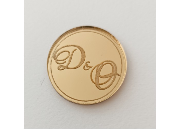 Plexiglass Διακοσμητικο για μπομπονιέρα γάμου 3cm Plexiglass Διακοσμητικο για μπομπονιέρα γάμου 3cm