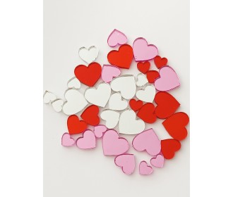 Καρδούλες plexiglass mix 36τεμ , 1cm - 1.5cm - 2cm Καρδούλες plexiglass mix 36τεμ , 1cm - 1.5cm - 2cm