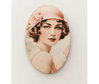 Ξύλινο διακοσμητικό vintage girl  Ξύλινο διακοσμητικό vintage girl