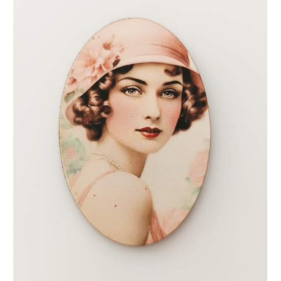 Ξύλινο διακοσμητικό vintage girl Ξύλινο διακοσμητικό vintage girl