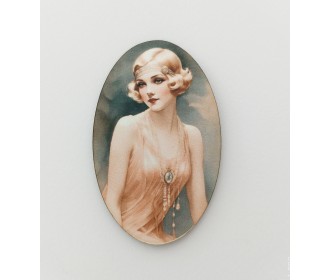 Ξύλινο διακοσμητικό vintage κορίτσι #3 Ξύλινο διακοσμητικό vintage κορίτσι #3