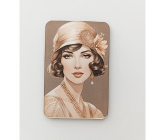 Ξύλινο διακοσμητικό vintage κορίτσι #4 Ξύλινο διακοσμητικό vintage κορίτσι #4