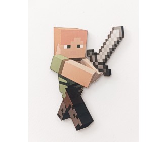 Ξύλινο διακοσμητικό Minecraft #2 Ξύλινο διακοσμητικό Minecraft #2