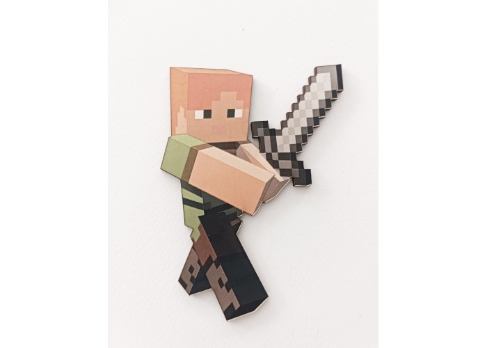 Ξύλινο διακοσμητικό Minecraft #2 Ξύλινο διακοσμητικό Minecraft #2
