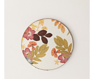 Ξύλινο στρογγυλό φλοράλ με έγχρωμη εκτύπωση #2 Ξύλινο στρογγυλό φλοράλ με έγχρωμη εκτύπωση #2