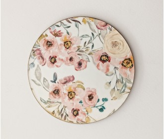 Ξύλινο στρογγυλό φλοράλ με έγχρωμη εκτύπωση #3 Ξύλινο στρογγυλό φλοράλ με έγχρωμη εκτύπωση #3