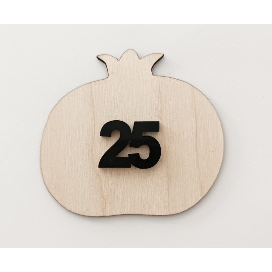 Ρόδι ξύλινο & Plexiglass 9cm 2025 #12 Ρόδι ξύλινο & Plexiglass 9cm 2025 #12