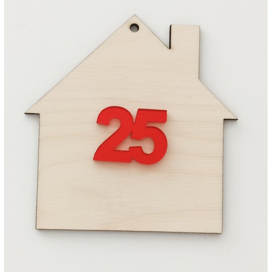 Σπιτάκι διακοσμητικό 9cm ξύλινο & Plexiglass # 17 Σπιτάκι διακοσμητικό 9cm ξύλινο & Plexiglass # 17