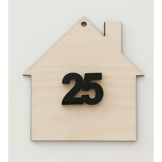 Σπιτάκι διακοσμητικό 9cm ξύλινο & Plexiglass # 17 Σπιτάκι διακοσμητικό 9cm ξύλινο & Plexiglass # 17