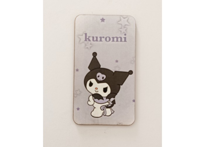 Ξύλινο διακοσμητικό Kuromi #2 Ξύλινο διακοσμητικό Kuromi #2