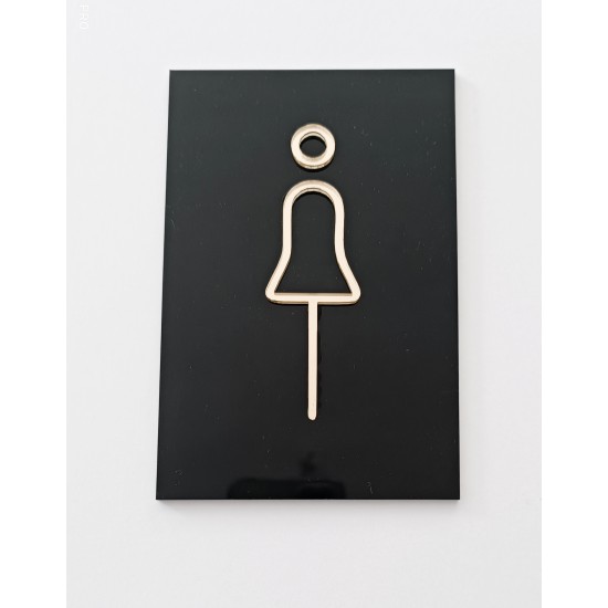 Ταμπέλα σήμανσης WC Plexiglass 15cn x 10cm Ταμπέλα σήμανσης WC Plexiglass 15cn x 10cm