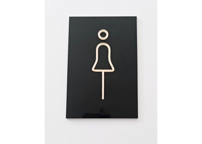 Ταμπέλα σήμανσης WC Plexiglass 15cn x 10cm Ταμπέλα σήμανσης WC Plexiglass 15cn x 10cm