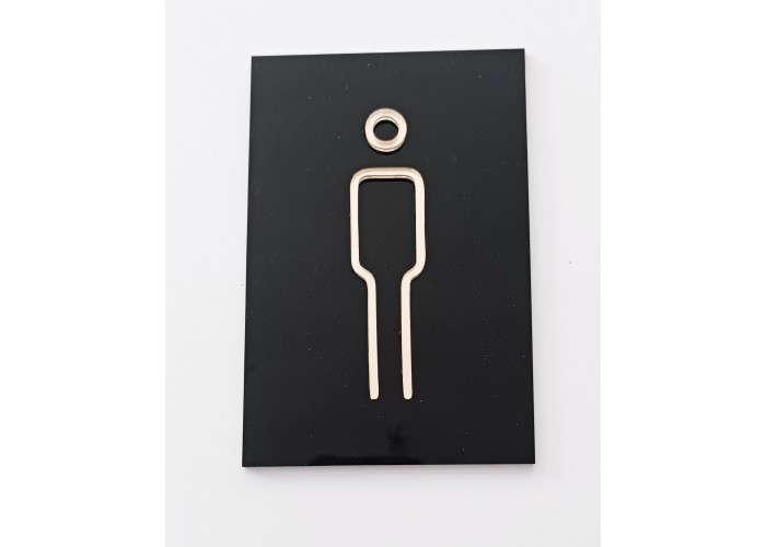 Ταμπέλα σήμανσης WC Plexiglass 15cn x 10cm Ταμπέλα σήμανσης WC Plexiglass 15cn x 10cm