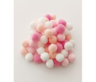 Πομ Πομ ροζ παστελ 1cm 60τεμ Πομ Πομ ροζ παστελ 1cm 60τεμ