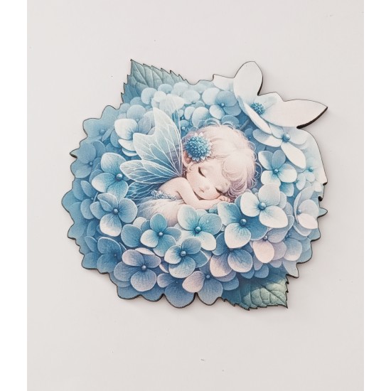 Φιγούρα ξύλινη με έγχρωμη εκτύπωση girl in a flower #8 Φιγούρα ξύλινη με έγχρωμη εκτύπωση girl in a flower #8