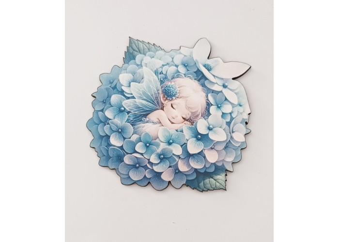 Φιγούρα ξύλινη με έγχρωμη εκτύπωση girl in a flower #8 Φιγούρα ξύλινη με έγχρωμη εκτύπωση girl in a flower #8