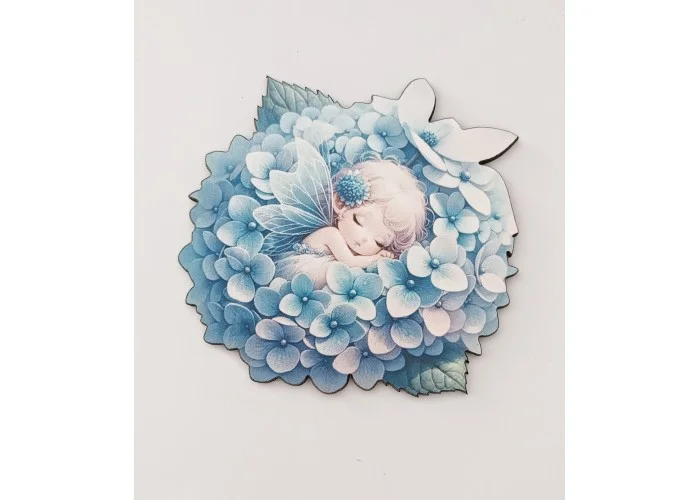 Φιγούρα ξύλινη με έγχρωμη εκτύπωση girl in a flower #8 Φιγούρα ξύλινη με έγχρωμη εκτύπωση girl in a flower #8
