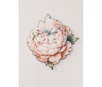 Φιγούρα ξύλινη με έγχρωμη εκτύπωση girl in a flower #11 Φιγούρα ξύλινη με έγχρωμη εκτύπωση girl in a flower #11