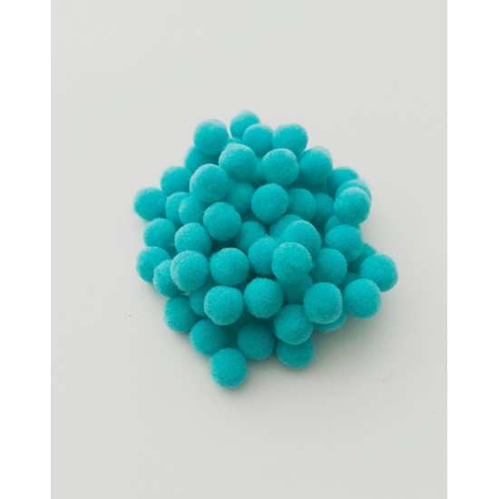 Πομ Πομ Tιρκουάζ 1cm - 100τεμ