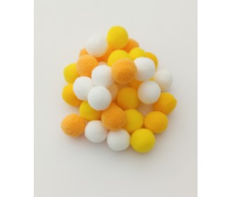 Πομ Πομ Κίτρινο Mix 2cm 30τεμ