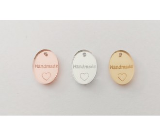 Plexiglass διακοσμητικό στοιχείο Ηandmade  - οβάλ 2cm x 1.5cm  Plexiglass διακοσμητικό στοιχείο Ηandmade  - οβάλ 2cm x 1.5cm