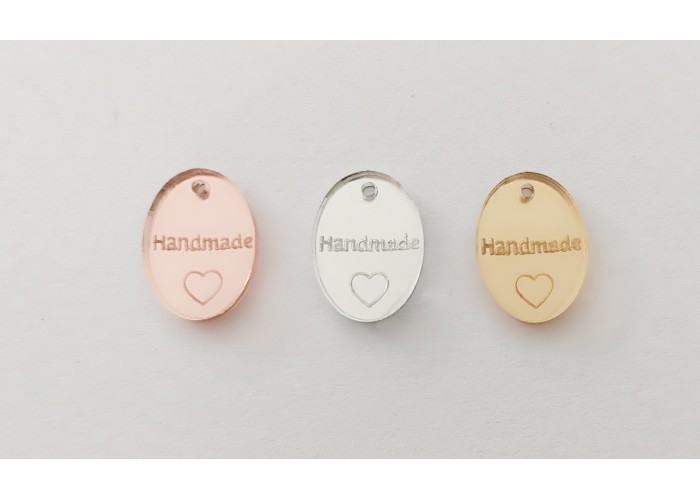 Plexiglass διακοσμητικό στοιχείο Ηandmade - οβάλ 2cm x 1.5cm Plexiglass διακοσμητικό στοιχείο Ηandmade - οβάλ 2cm x 1.5cm