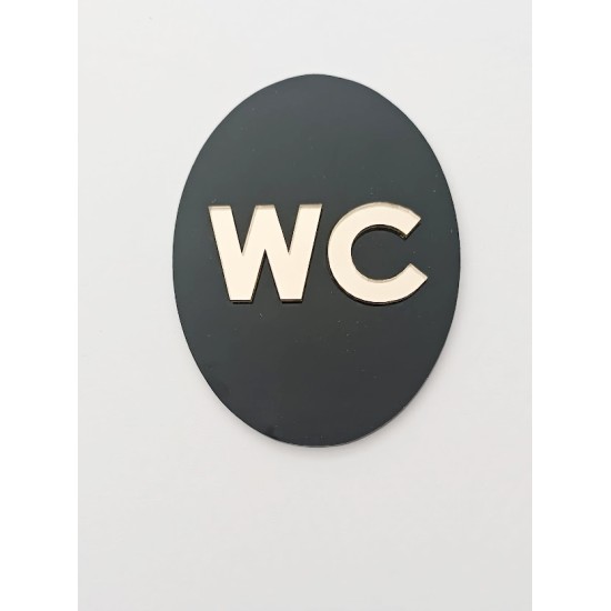 Plexiglass Πινακίδα WC 12cm Plexiglass Πινακίδα WC 12cm