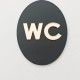 Plexiglass Πινακίδα WC 12cm Plexiglass Πινακίδα WC 12cm
