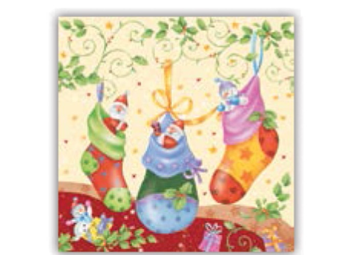 Χαρτοπετσέτα decoupage 33X33 Christmas boots