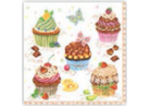 Χαρτοπετσέτα decoupage 33X33 cup cakes Χαρτοπετσέτα decoupage 33X33 cup cakes